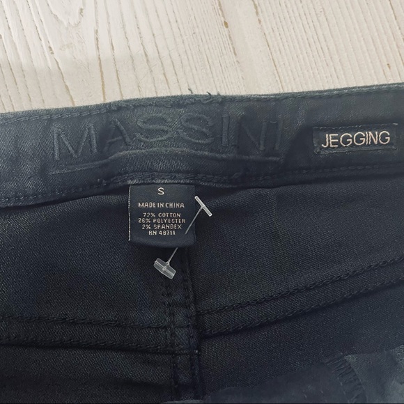NEW Massini Black Skinny Jeggings Small NWT Denim Jens - Picture 6 of 6